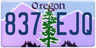 OR license plate 837EJQ