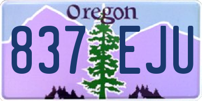 OR license plate 837EJU