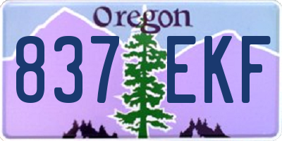 OR license plate 837EKF