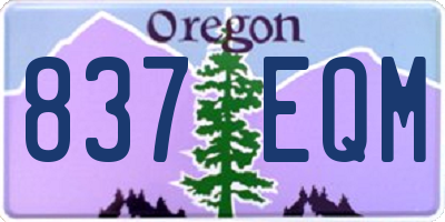 OR license plate 837EQM