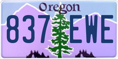 OR license plate 837EWE