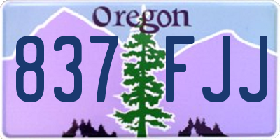 OR license plate 837FJJ