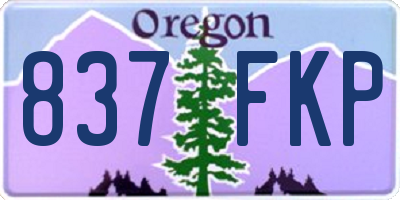 OR license plate 837FKP