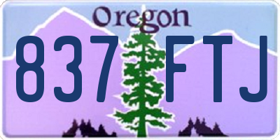 OR license plate 837FTJ