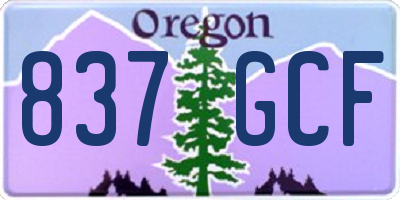 OR license plate 837GCF
