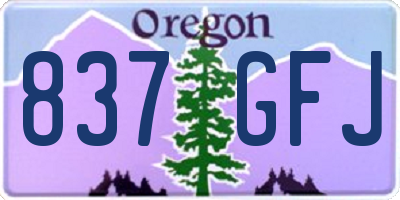 OR license plate 837GFJ