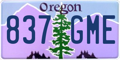 OR license plate 837GME