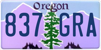 OR license plate 837GRA