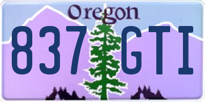 OR license plate 837GTI