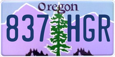 OR license plate 837HGR