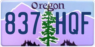 OR license plate 837HQF
