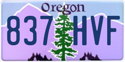 OR license plate 837HVF
