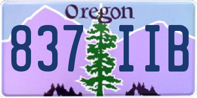 OR license plate 837IIB