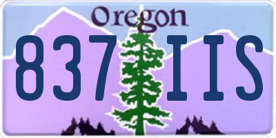 OR license plate 837IIS