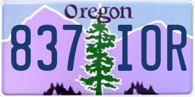 OR license plate 837IOR