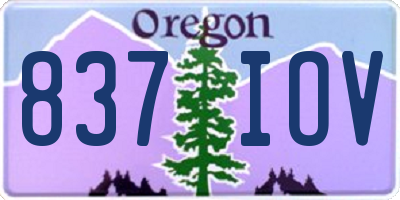 OR license plate 837IOV