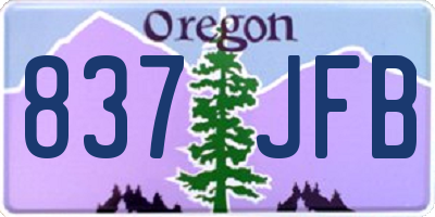 OR license plate 837JFB