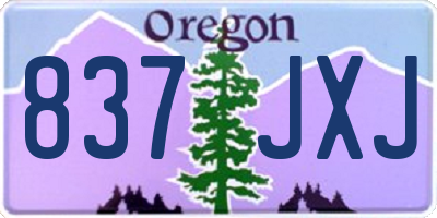 OR license plate 837JXJ