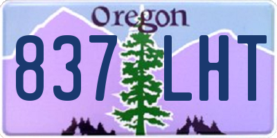 OR license plate 837LHT