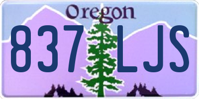 OR license plate 837LJS