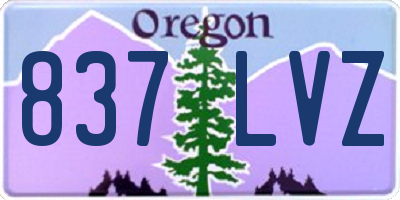 OR license plate 837LVZ