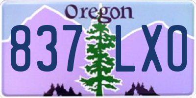 OR license plate 837LXO