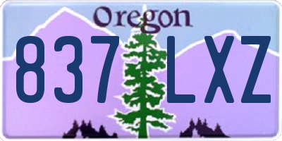 OR license plate 837LXZ