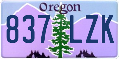 OR license plate 837LZK
