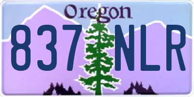 OR license plate 837NLR