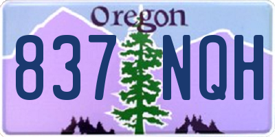 OR license plate 837NQH