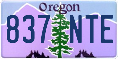 OR license plate 837NTE