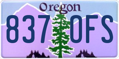 OR license plate 837OFS