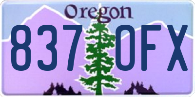 OR license plate 837OFX