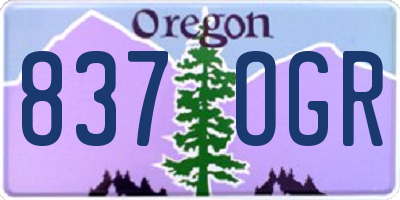 OR license plate 837OGR
