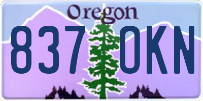 OR license plate 837OKN