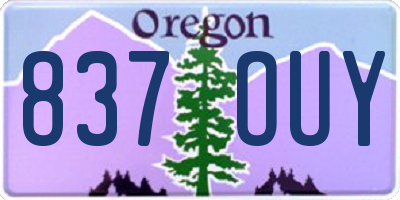 OR license plate 837OUY