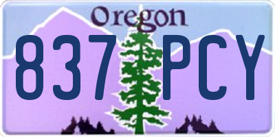 OR license plate 837PCY
