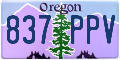 OR license plate 837PPV