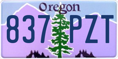 OR license plate 837PZT