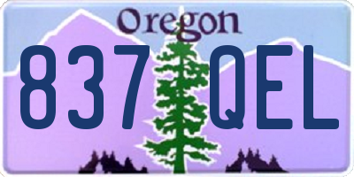 OR license plate 837QEL