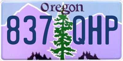 OR license plate 837QHP