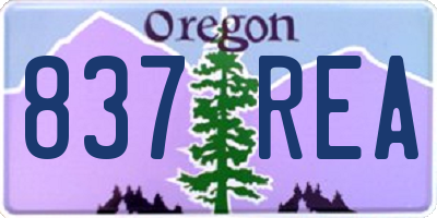 OR license plate 837REA