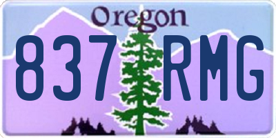 OR license plate 837RMG