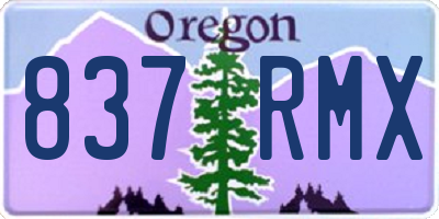 OR license plate 837RMX