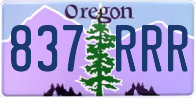 OR license plate 837RRR