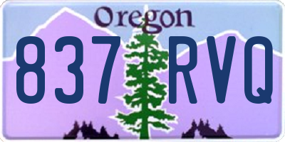 OR license plate 837RVQ