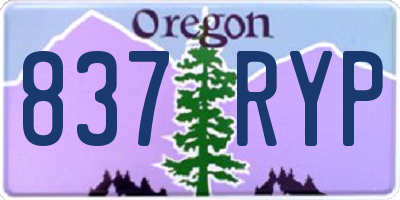 OR license plate 837RYP