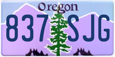 OR license plate 837SJG