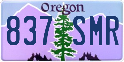 OR license plate 837SMR
