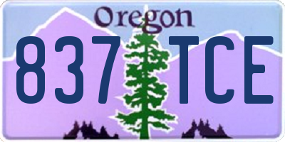 OR license plate 837TCE